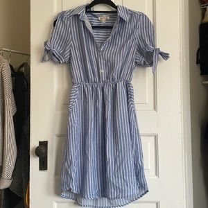 Short sleeve button up dress
